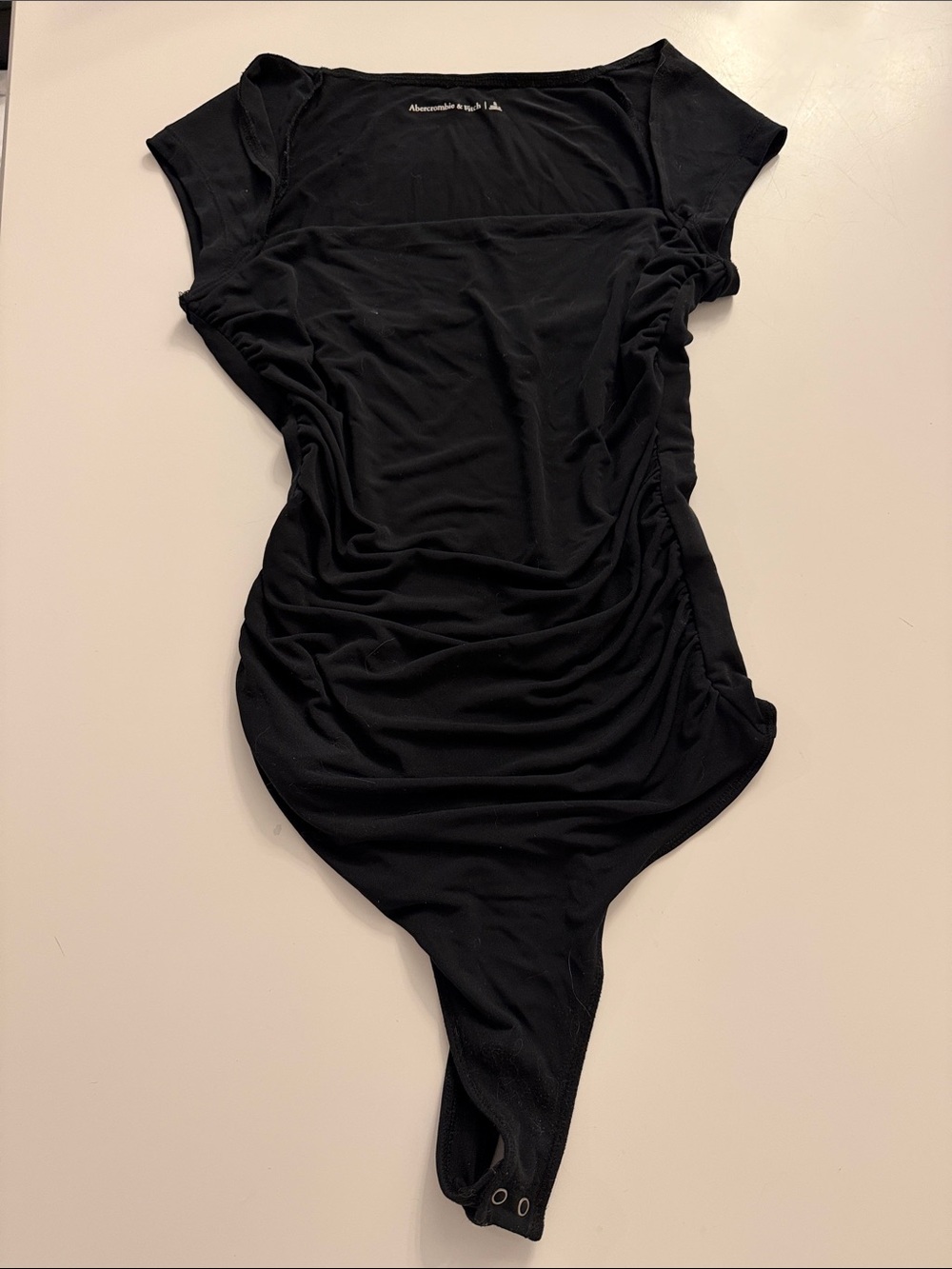Abercrombie Black Ruched Bodysuit